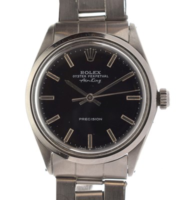 Lot Rolex - Gentleman's Oyster Perpetual 'Air King' Precision stainless steel bracelet watch, ref.1002