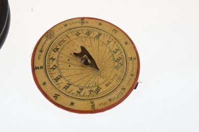 Lot 131 - Early 19th Century treen pocket sun dial