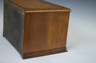 Lot Early 20th century ash haberdasher's counter-top chest promoting 'Morris & Yeomans' needles