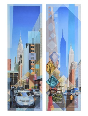 Lot 655 - Les Matthews (b.1946) - Pair of signed limited edition prints - New York street scenes