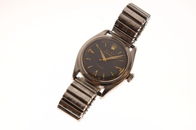 Lot 78 - Rolex - Gentleman's Oyster Perpetual chronometer stainless steel bracelet watch, ref.6084