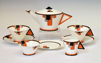 Lot 307 - Shelley Art Deco tête-à-tête tea set