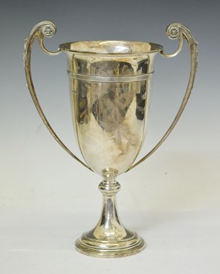 Lot 292 - George V silver twin-handled trophy cup