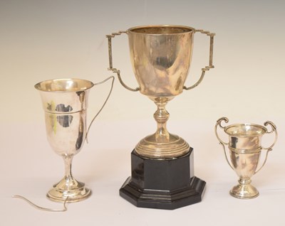 Lot 268 - Three George V silver trophy cups