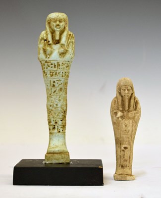 Lot 195 - Antiquities - Egyptian faience ushabti, and another