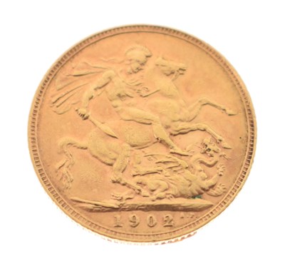 Lot 305 - Edward VII gold sovereign, 1902