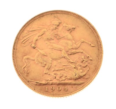 Lot 307 - Edward VII gold sovereign, 1904