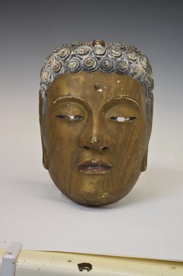 Lot Japanese gilt Noh theatre mask of Buddha