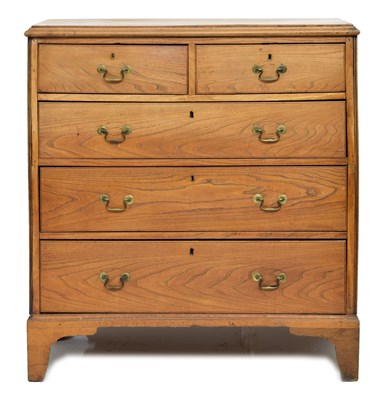 Lot 563 - 19th century ash and elm chest of drawers