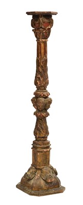 Lot 779 - Continental 18th century floor-standing carved giltwood torchère