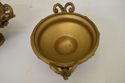 Lot Pair of 19th century gilt bronze dishes