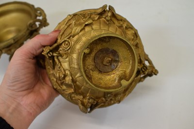 Lot Pair of 19th century gilt bronze dishes