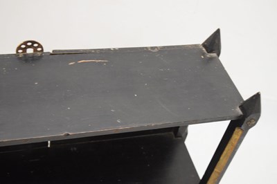 Lot 767 - Ebonised Victorian low book shelf