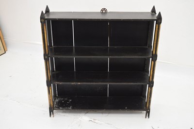 Lot 767 - Ebonised Victorian low book shelf