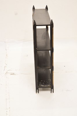 Lot 767 - Ebonised Victorian low book shelf