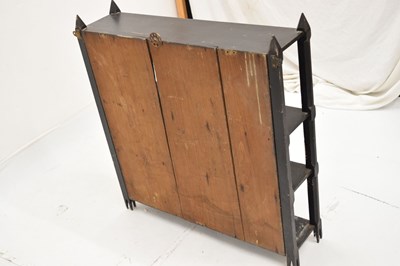 Lot 767 - Ebonised Victorian low book shelf
