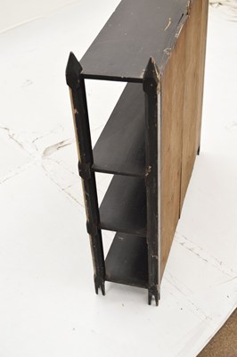 Lot 767 - Ebonised Victorian low book shelf