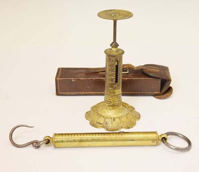 Lot 436 - Victorian R.W. Winfield, Birmingham brass 'candlestick' letter scales