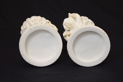 Lot 528 - Pair of late 19th century Moore Brothers porcelain figures of cherubs
