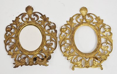 Lot 435 - Pair of 20th century gilt cast oval frames