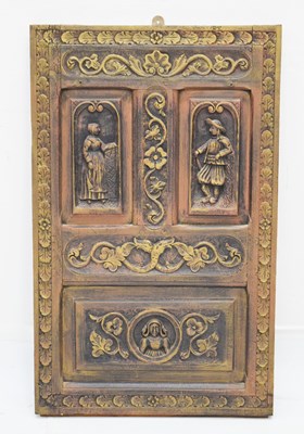 Lot 708 - Dutch/Flemish carved oak panel