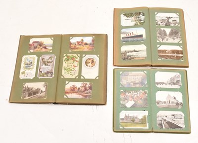 Lot 359 - Three late 19th/early 20th century postcard albums