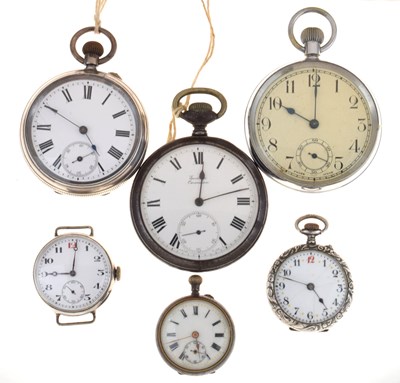 Lot 267 - Late Victorian silver cased open-face pocket watch