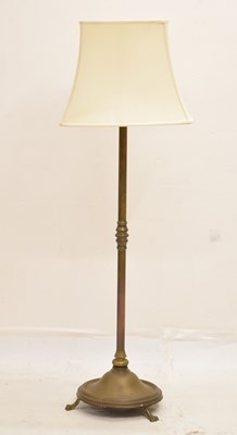 Lot 737 - Early 20th century brass standard lamp