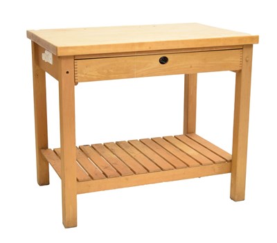 Lot 740 - Kitchen prep table / butcher's block