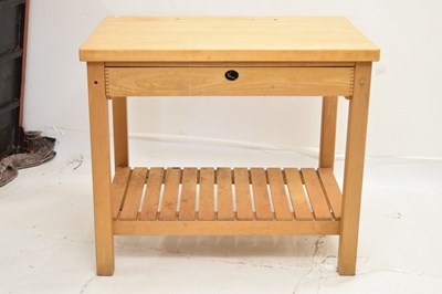 Lot 740 - Kitchen prep table / butcher's block