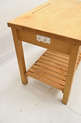 Lot 740 - Kitchen prep table / butcher's block