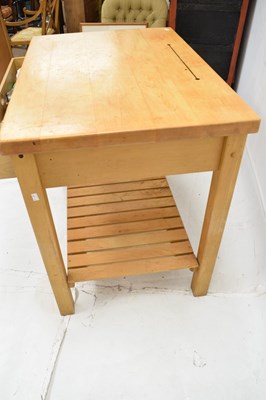 Lot 740 - Kitchen prep table / butcher's block