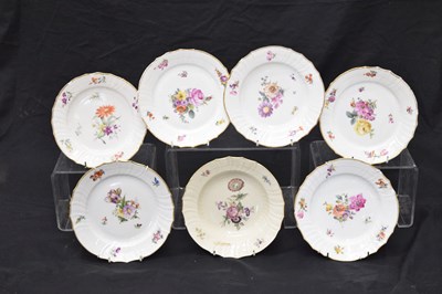 Lot 505 - Six Royal Copenhagen porcelain plates and a bowl