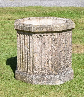 Lot 791 - Octagonal composition stone garden planter