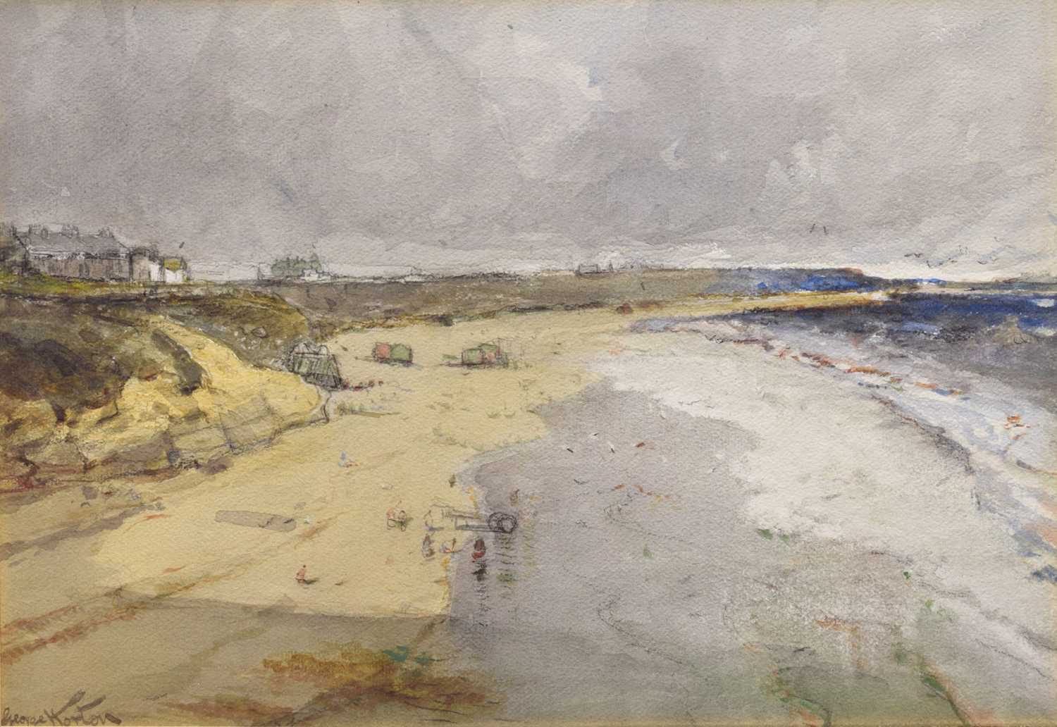 Lot 420 - George Edward Horton, (1859-1950) - Watercolour - Beach scene