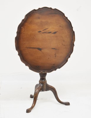 Lot 719 - George III mahogany pie-crust tilt-top occasional table