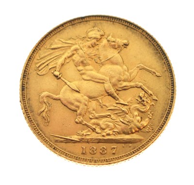 Lot 300 - Queen Victoria gold sovereign, 1887