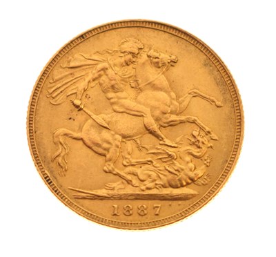 Lot 301 - Queen Victoria gold sovereign, 1887