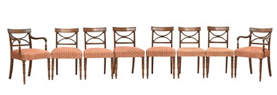 Lot 724 - Set of eight 19th century mahogany dining chairs