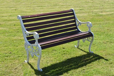 Lot 786 - Two seater slatted wooden bench