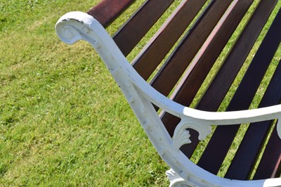 Lot 786 - Two seater slatted wooden bench