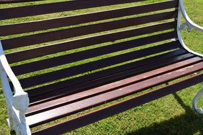 Lot 786 - Two seater slatted wooden bench