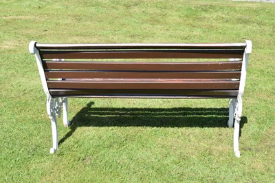 Lot 786 - Two seater slatted wooden bench