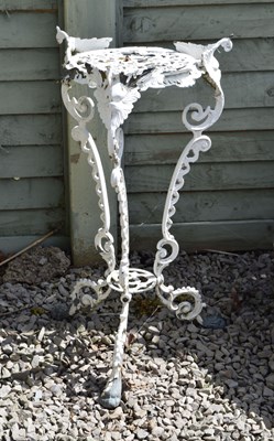 Lot 799 - French white painted aluminium plant stand