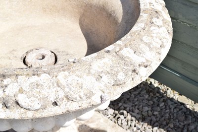 Lot 802 - Composition stone low garden urn / planter