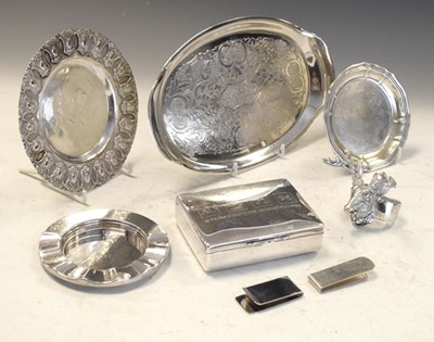 Lot 199 - Assorted white metal and plated items