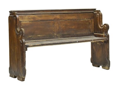 Lot 725 - Two panel back church pews