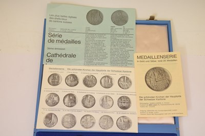 Lot 338 - Numis Luzern limited edition 25 silver medallion set celebrating Swiss Churches