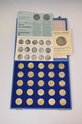 Lot 338 - Numis Luzern limited edition 25 silver medallion set celebrating Swiss Churches