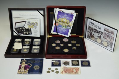 Lot 345 - Quantity of GB presentation coins, to include Victorian silver crown, etc